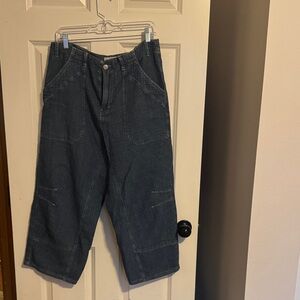 Dark Blue Denim Pants free people women size M